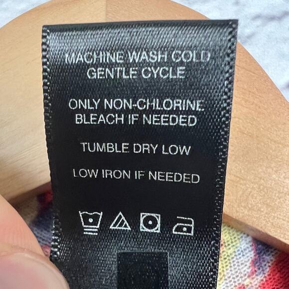 Ali Miles‎ Women’s M Multicolor Floral Tie Dye Open Drape Cardigan Boho Art Top - Picture 7 of 11